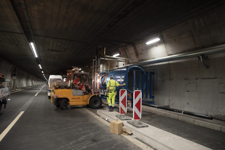 Vorbereitungen f&uuml;r Gesamterneuerung Kerenzerbergtunnel 