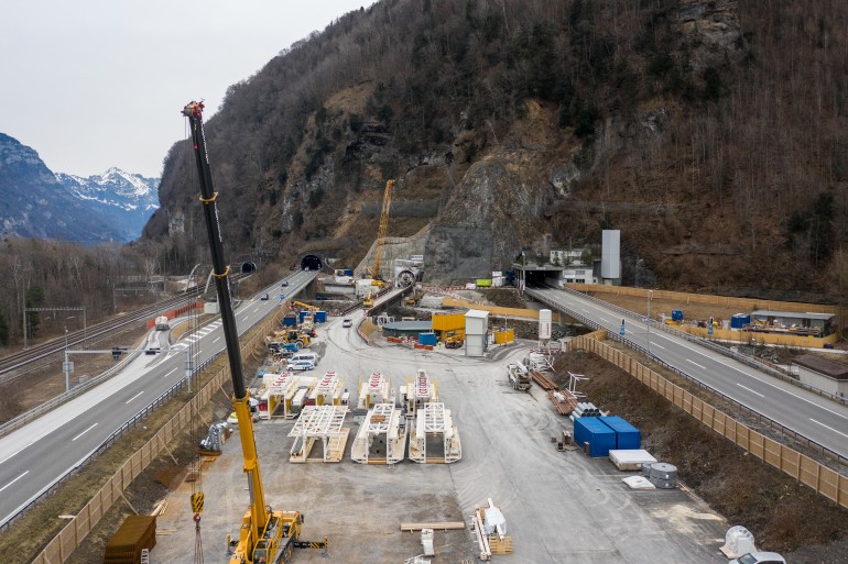 Teilbereich des Installationsplatzes G&auml;si